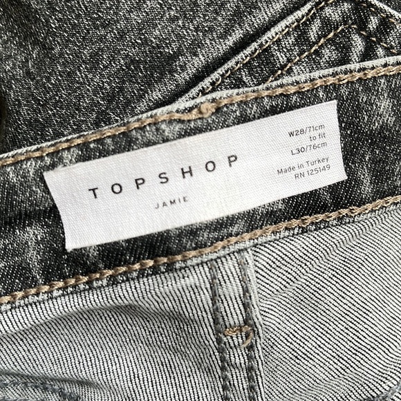 Topshop Jamie Acid Wash Jeans - Picture 8 of 8
